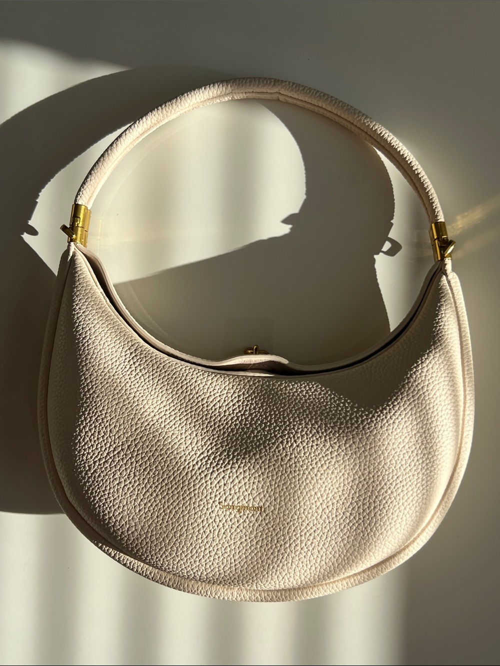Moon shape, fortune cookie inspired Crescent shape 3 way wear shoulder handheBag